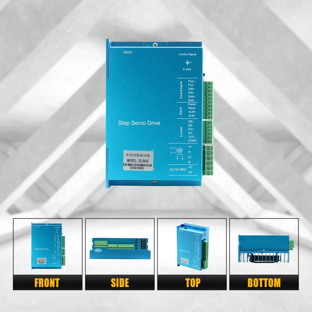 Digital Display Motor Driver DL86H AC18~ 80V/DC24-110V upgraded version Suit For Nema34 Nema23 Close Loop Stepper Motor