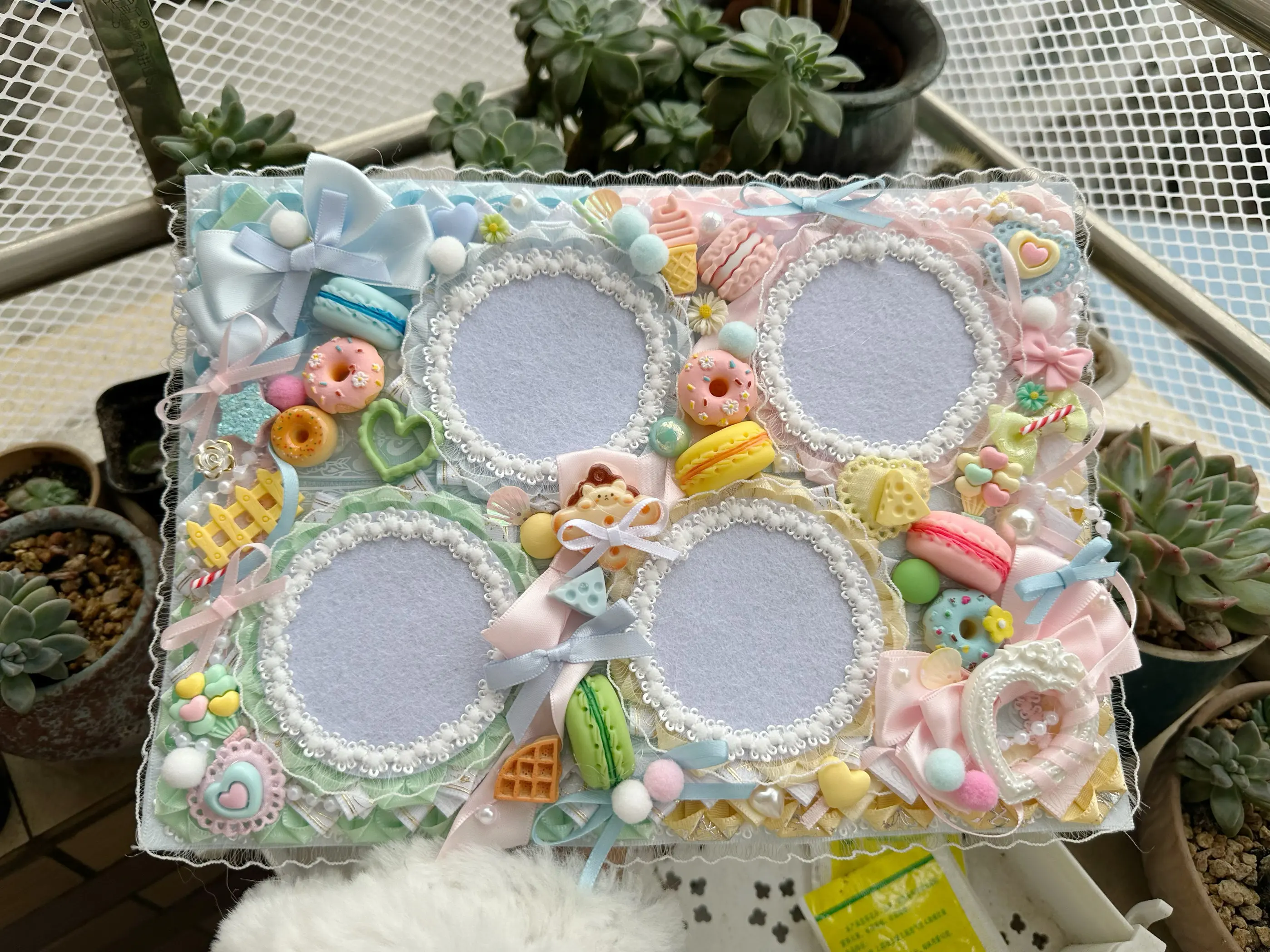 Handmade Finished Pain Board Sweet Cute Macaron Color Cute Pain Board Ribbon Large Intestine Pain Board Ltabag Accessories