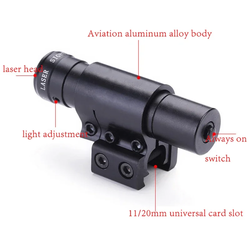 Red/Green Dot Laser Scope for Airsoft Rifle Loom Adjustable 11/20mm Rail Tactical Training Laser Pointer Hunting Accessories