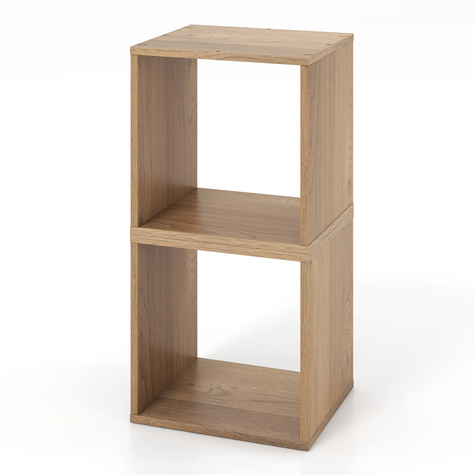 

2PCS Stackable Storage Cube Free-standing Storage Organizer Bookcase for Bedroom