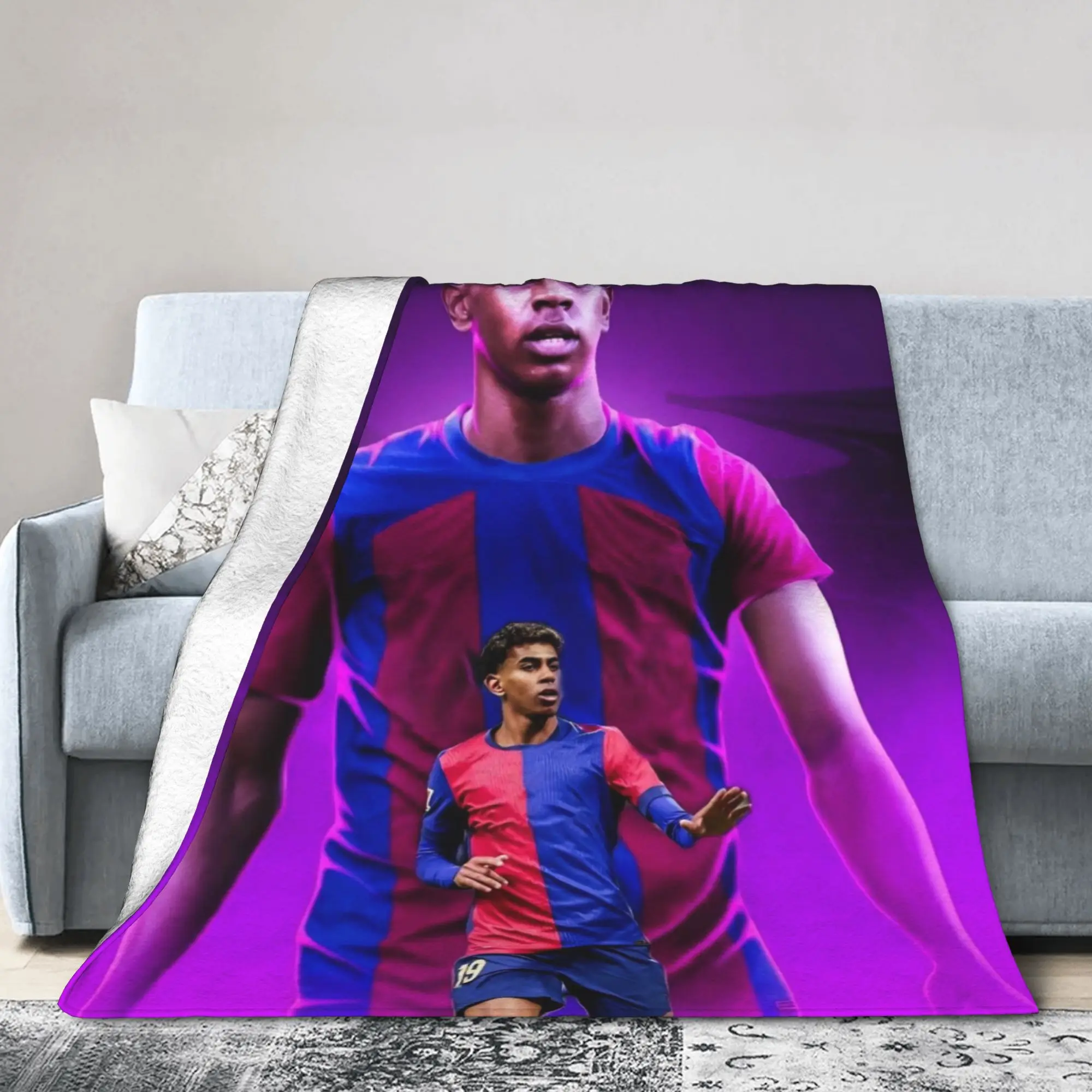 Lamine Y-Yamal Blanket Velvet Decoration Football Soccer Multi-function Ultra-Soft Throw Blankets for Sofa Car Bedspreads