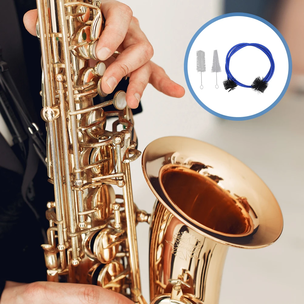 

Mouthpiece Cleaning Brush for Wind Instruments Durable Small Size Foldable Trumpet Saxophone Tool Musical Supply Gift