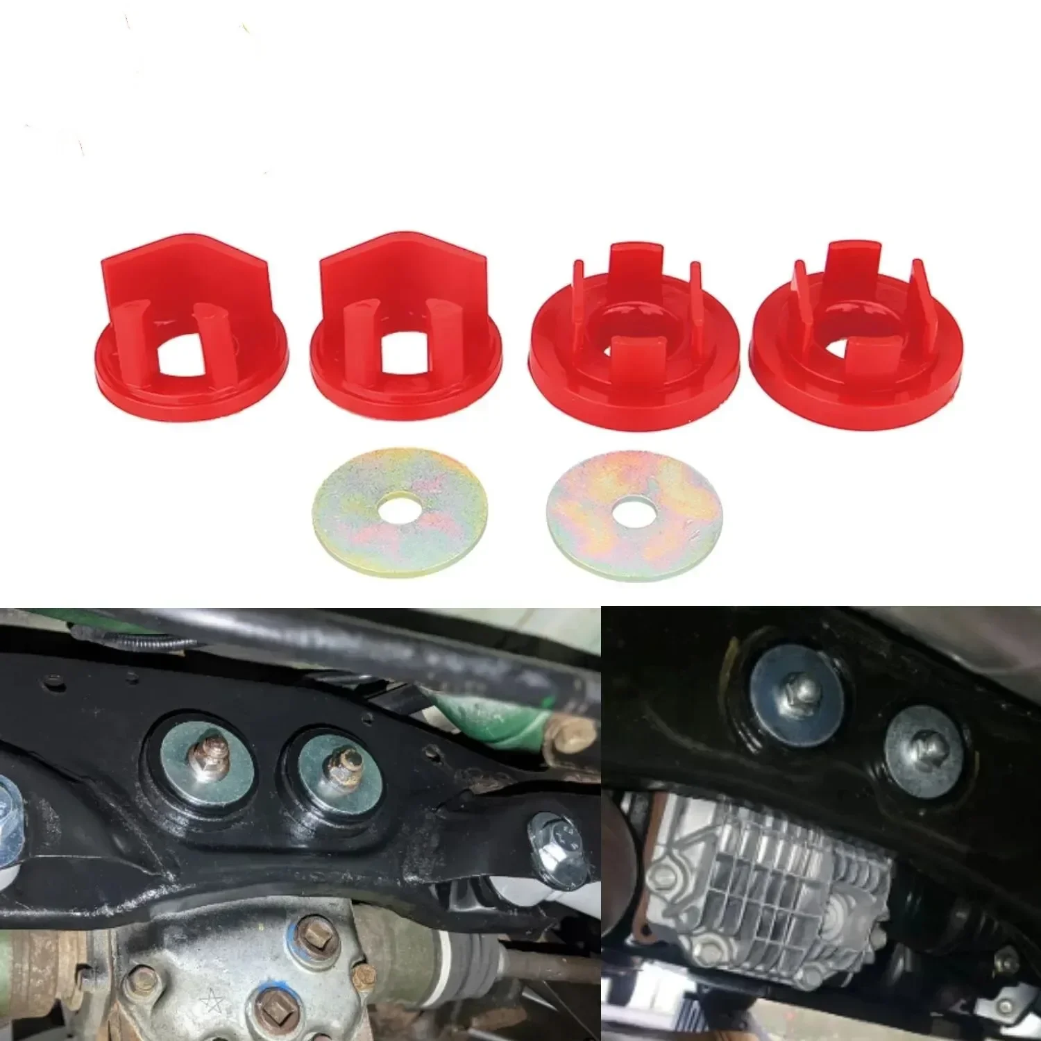 Rear Differential Mounting Insert Bushing Retrofit Polyurethane Bushing for Subaru WRX STi 2008-14