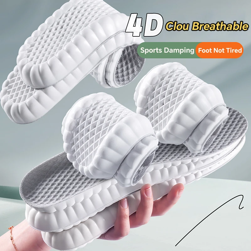 1 Pair PU Feet Sole Soft Breathable Sport Insoles For Shoes Sole Mesh Deodorant Shock Absorption Running Shoes Pad for Men Women