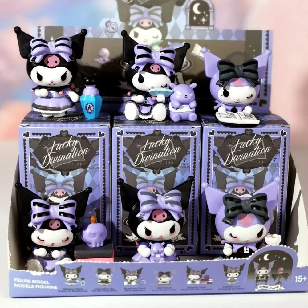 Sanrio Blind Box Cartoon Kuromi Puppe Glücksbringer Anime-Serie Actionfigur Modellpuppe Kinderspielzeug Schreibtisch-Deko Geburtstagsgeschenk
