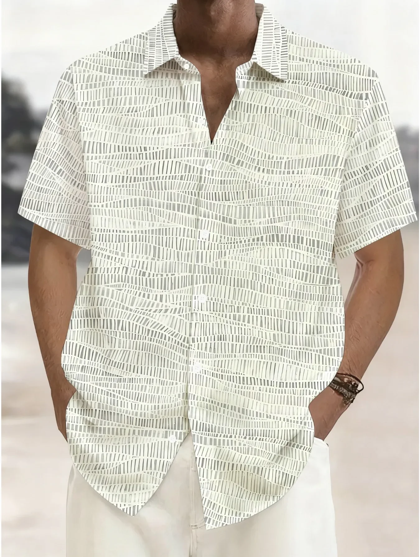Men's Cool Beach Party Print Hawaiian Shirt Summer Man Short Sleeve Lightweight Breathable Fashion Casual Tops For Holiday Wear