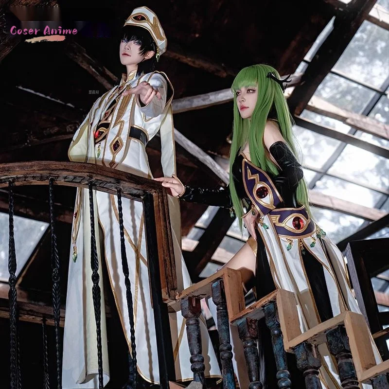 أنيمي كود Geass Lelouch مصباح rouge C.C. زي تنكري موحد لحفلات الهالوين وحفلات الكرنفال وعيد الميلاد وملابس الأدوار