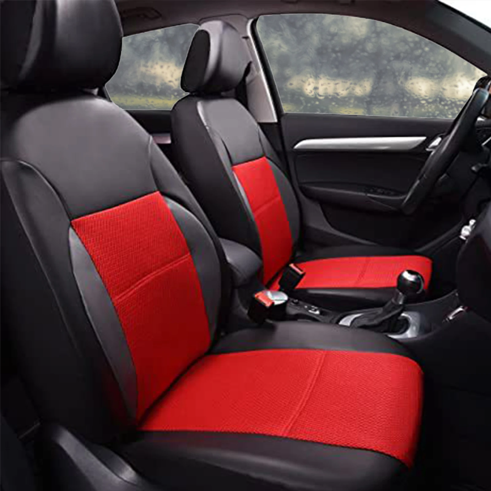 Car Seat Covers Pu Leather Seats Cover Universal Full Set Seat Cushion Cover Easy To Install Car Cushion Protector For SUV Truck