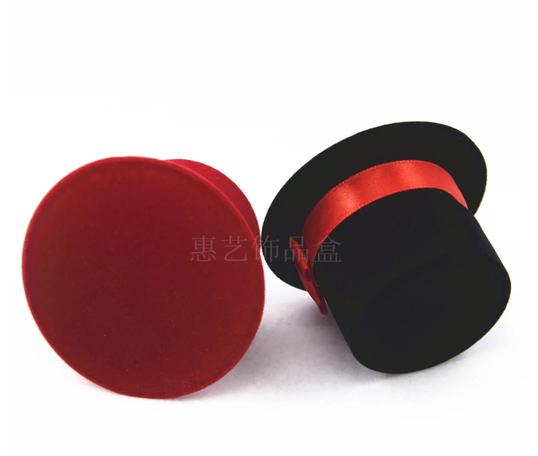 10pcs/lot creative style ring stud earring necklace jewelry storage box mini hat shape jewelry box