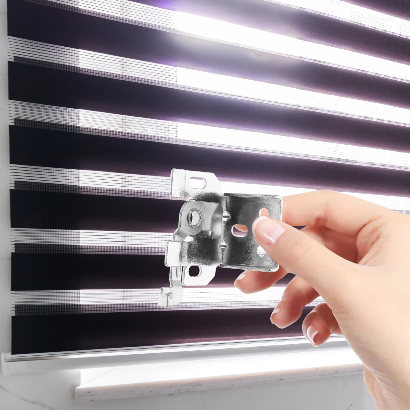 1Set Sturdy Roller Blind Curtain Bracket Accessories Easy Install Home Office Store Heavy Duty Curtain Track Mounting Parts