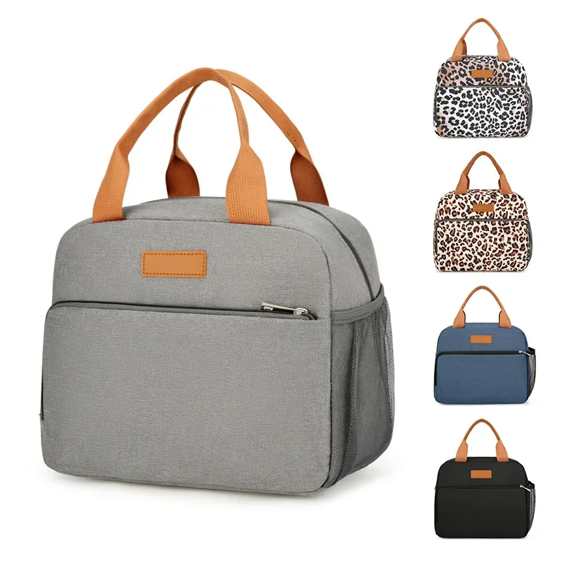 Functional Pattern Cooler Lunch Box Portable Insulated Canvas Lunch Bag Thermal Food Picnic Lunch Bags for Women Kids cooler bag