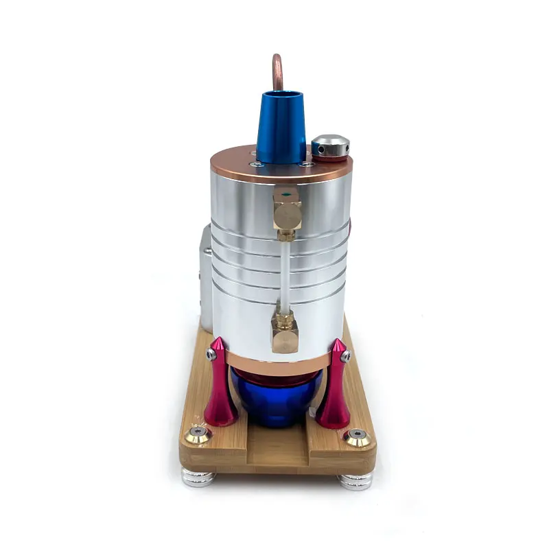 K007 Vertikaler Dampfmaschinen-Kit, Präzisionszylinder, Heizkessel, Metallmodell, experimentelles Spielzeug