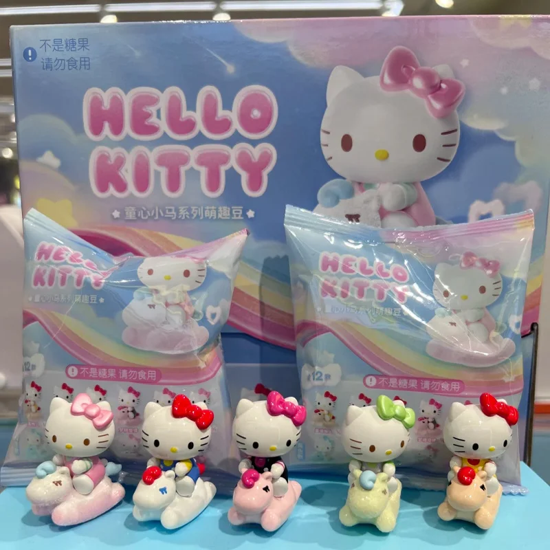 

New In Stock Genuine Sanrio Hellokitty ‌Whimsical Pony Series‌ Mini Model Toy Cute Hellokitty Anime Peripheral Collectibles Toy