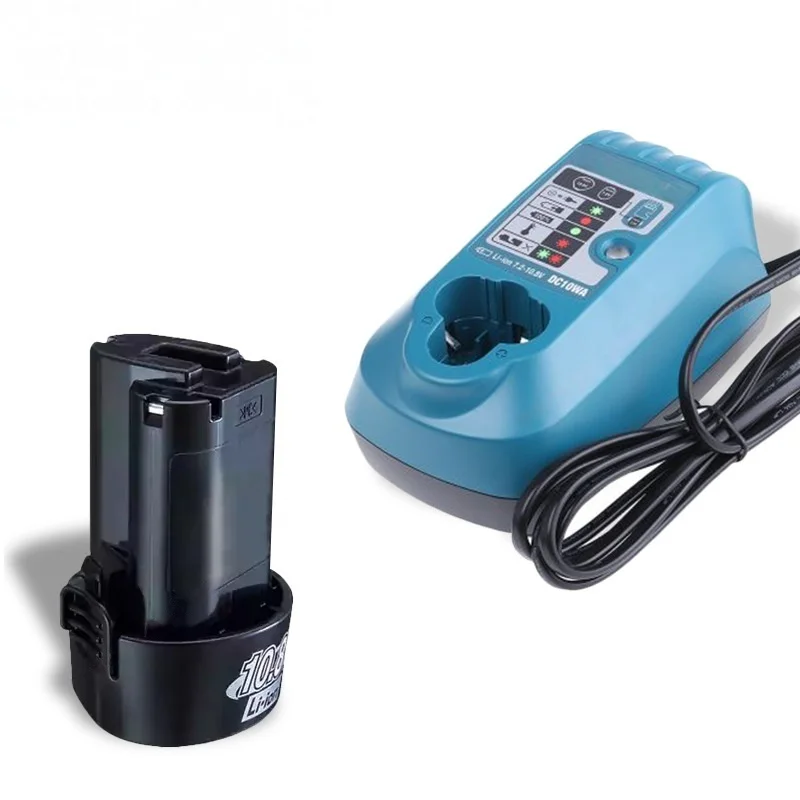 Upgrade BL1015K 10.8V 1500mAh Battery for Makita DF330D Cordless Drill Power Tools Replaceable Lithium-ion Battery + Charger