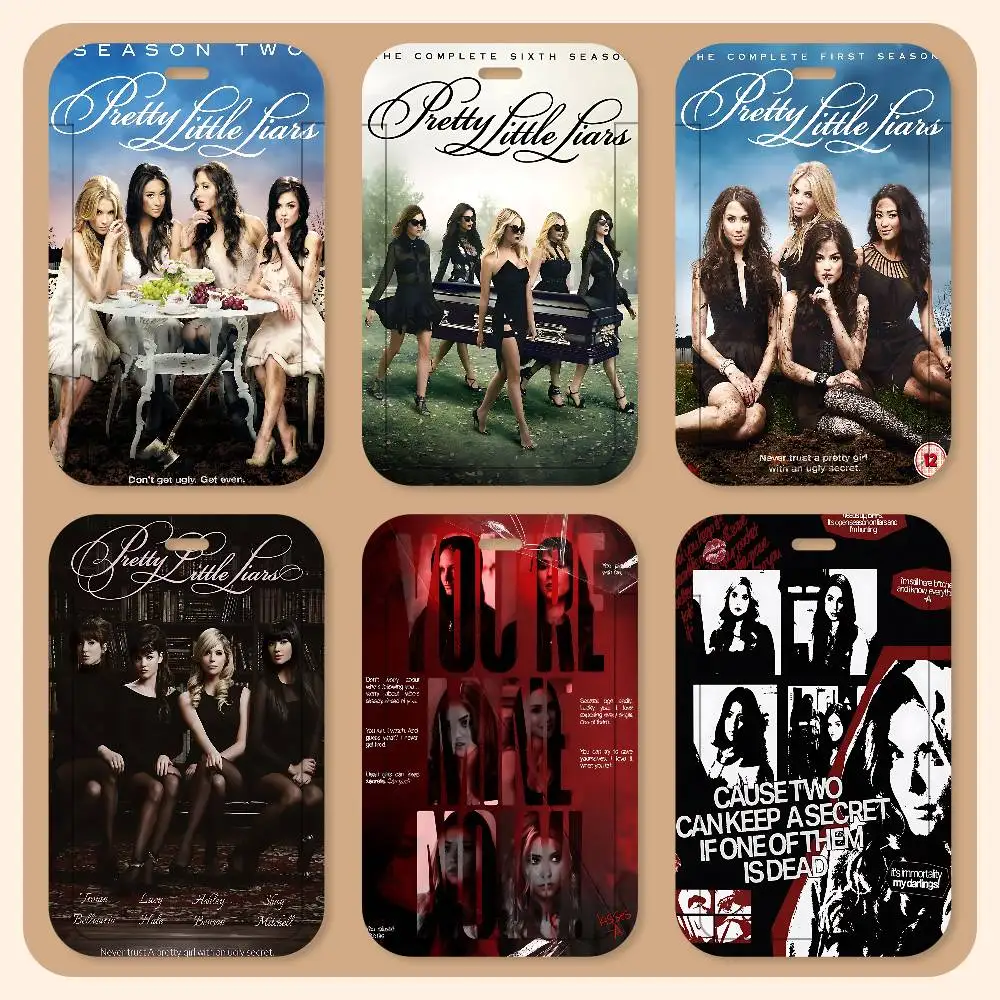 P-Pretty Little L-Liars Tv - Porta Tarjetas con Cordón para el Cuello, Porta Tarjetas de Identificación para Estudiantes, Accesorios de Control de Acceso, Regalos