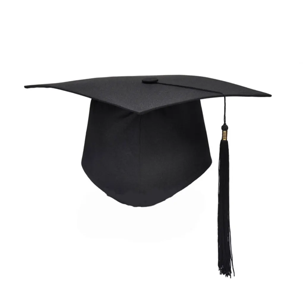 5/10/15pc School Graduation Party Tassels Cap Mortarboard University Bachelors Master Doctor Academic Hat NEW Black Mortar Board