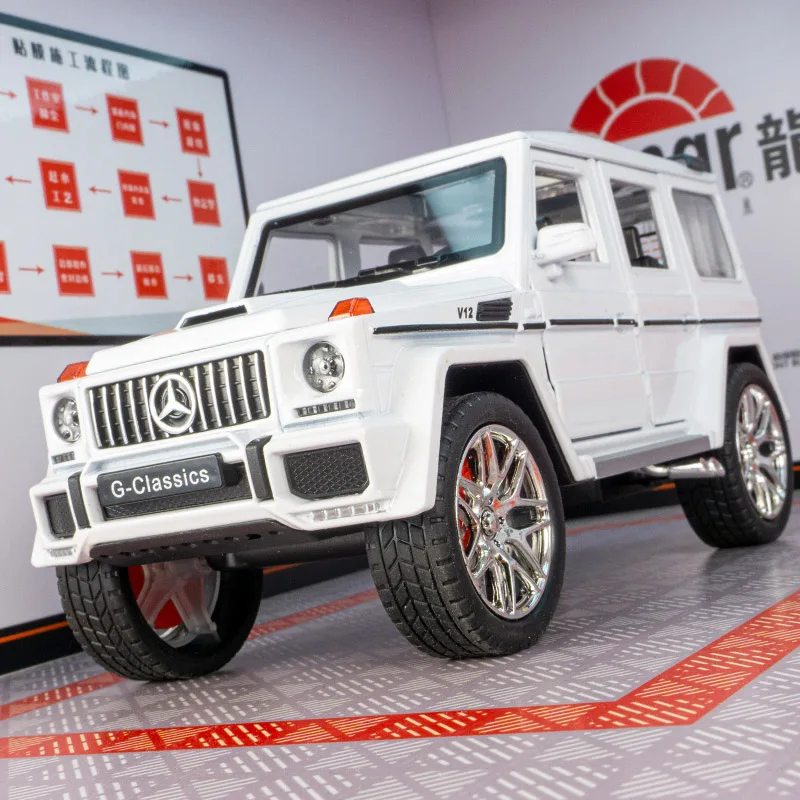 

1:24 Mercedes Benz G63 Off Road SUV Alloy Model Car Diecast Vehicle Toy Model Simulation Car Sound & Light Toys For Kids Gifts