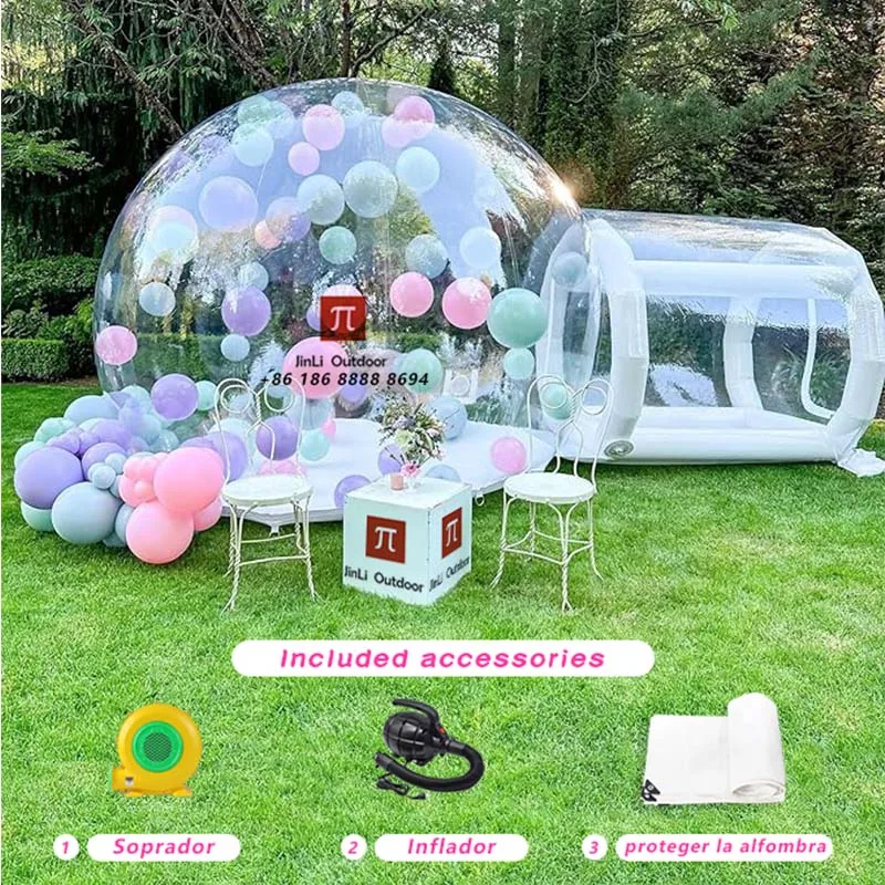 Kids Party Balloon Clear Inflatable Bubble House With Blower Bubble Tent For Outdoor Fun