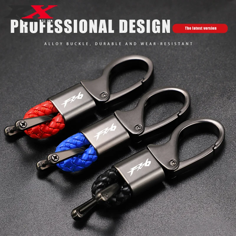 For YAMAHA FZ6 FZ6N FZ6S FZ6R FZ-6 2004-2023 Universal all year 2020 Motorcycle Accessories Braided Rope Keyring Metal Keychain