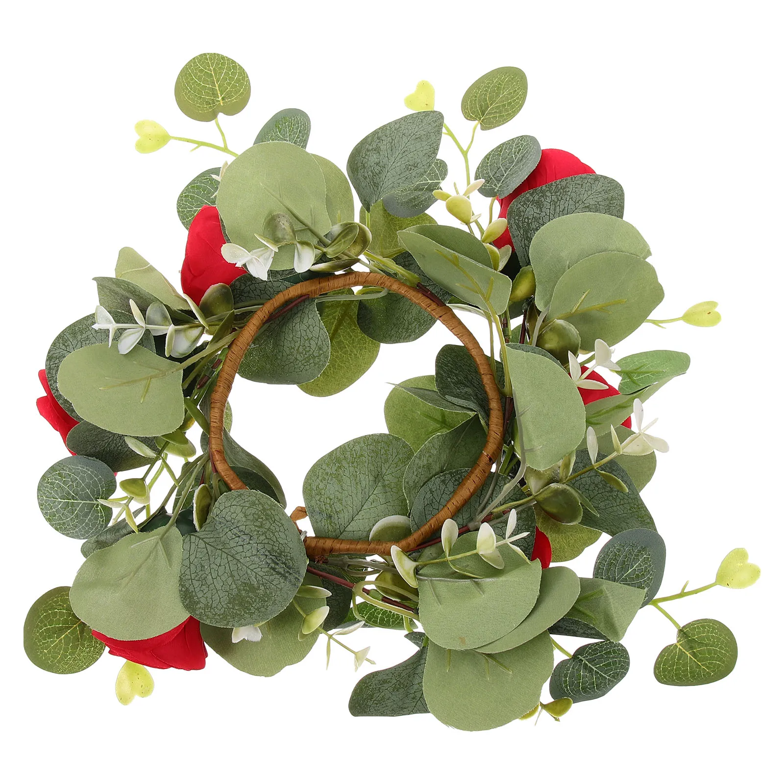 

Artificial Rose Wreath Wedding Table Centerpiece Valentine Floral Ring Decoration Wedding Party Decoration