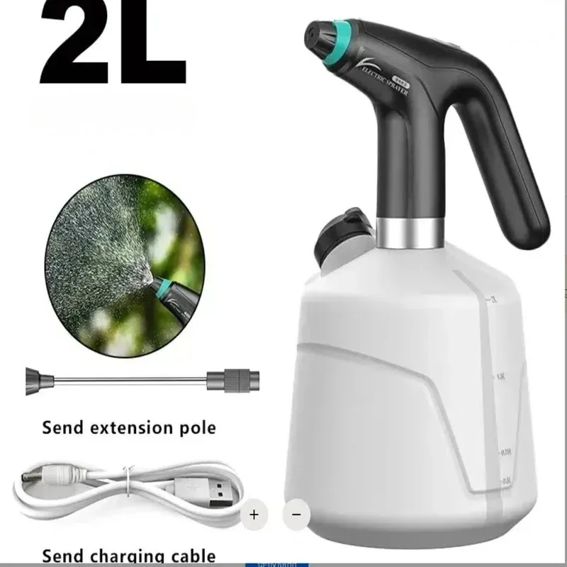 2L Electric Rechargeable Sprayer 5μm Fine Mist Watering Can Garden Plant Disinfection Cleaning Tool