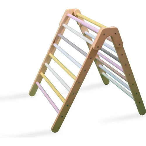 Escalera triangular plegable de madera para escalada, escalador de Pikler marmoleado, fácil de almacenar, adecuada para niños pequeños