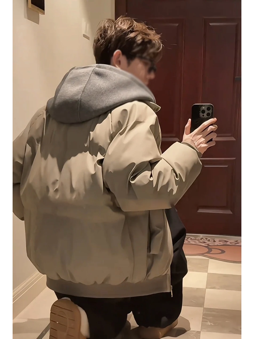 

Мужская зимняя теплая хлопковая куртка с двойной молнией и капюшоном, повседневная молодежная модная верхняя одежда Cleanfit