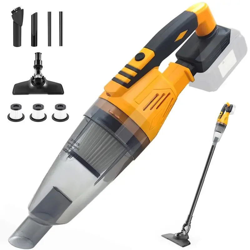 Cordless vacuum cleaner, portable car vacuum cleaner, used for hard floor car pet hair cleaning (no battery)