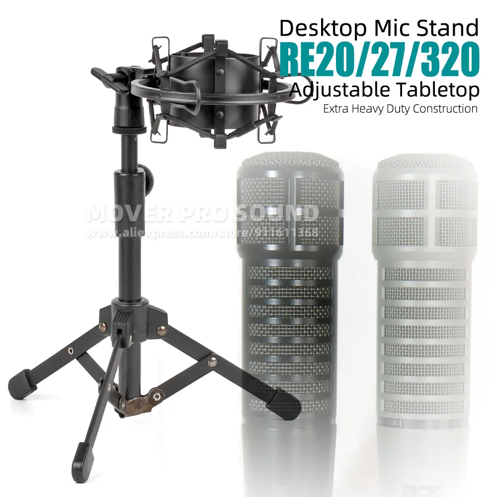 

Tabletop Microphone Stand Shock Mount For Electro Voice EV RE20 RE27N/D RE320 RE 20 27 N D 320 Mic Desk Anti Vibrate Mike Holder