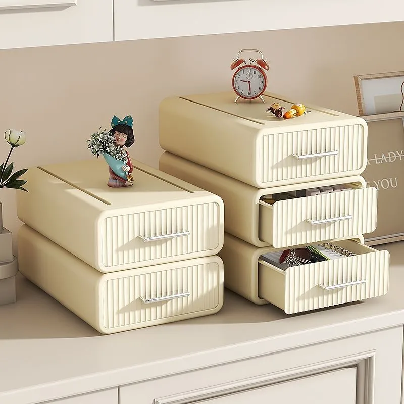 2025 Creative New Office Plastic Drawer style Storage Box Desktop Storage Supplies Student Desk Stationery Storage Rack LH317