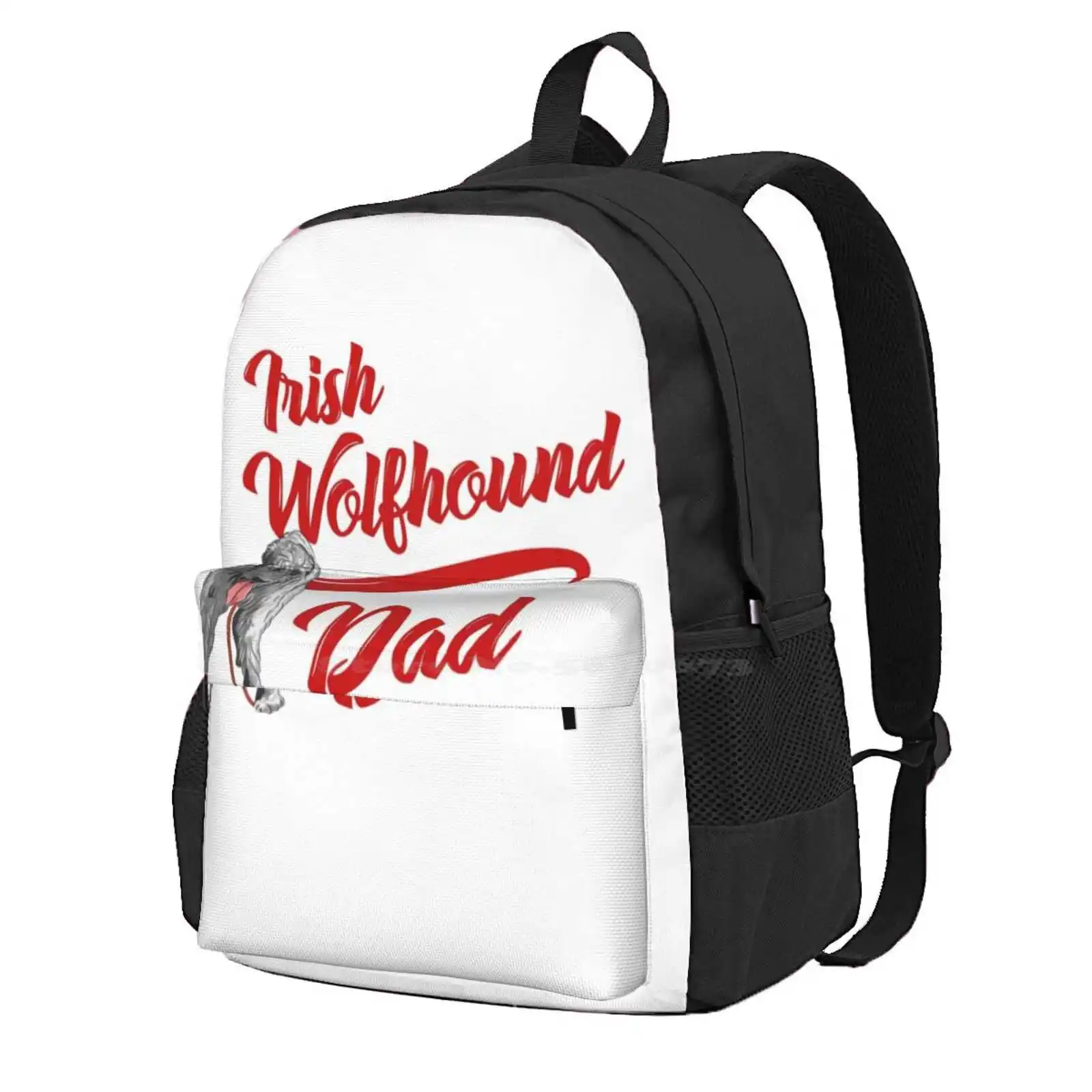 Irish Wolfhound Dad! Especially For Irish Wolfhound Owners! Hot Sale Schoolbag Backpack Fashion Bags Irish Wolfhound Lover