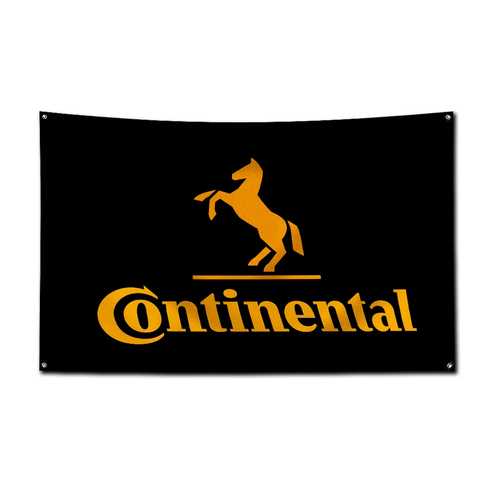 3x5 Ft Continentals Flag Polyester Digital Printing Racing Car Banner For Garage or Out door Decoration