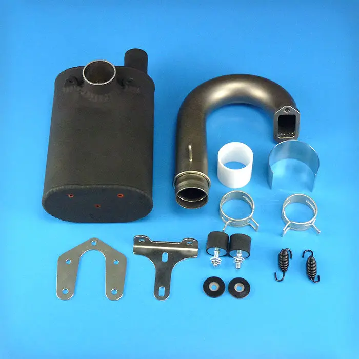 Reinforced Heavy Duty Exhaust Header Pipe Kit for DLE200 200cc Twin Engine Single Side with Gasket & Springs