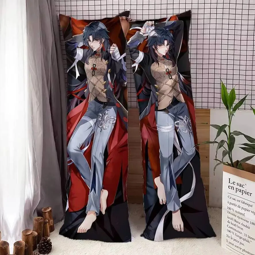 Juego Honkai Dakimakura Anime Star Rail hoja cuerpo funda de almohada cubierta 2 lados impreso bisagras piel de melocotón DIY personalizado