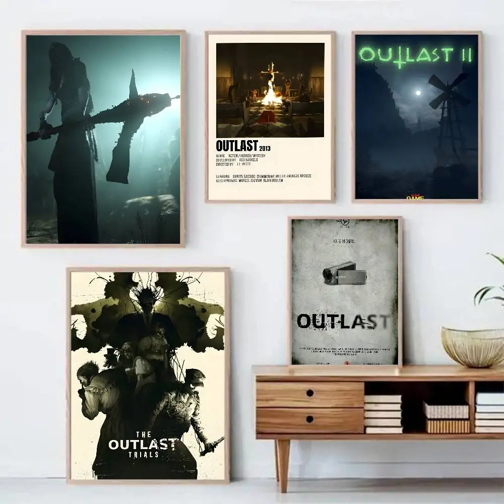 الكلاسيكية لعبة الرعب O-Outlast شعبية المشارك قماش اللوحة المشارك مع يطبع غرفة نوم المنزل غرفة المعيشة الديكور هدية