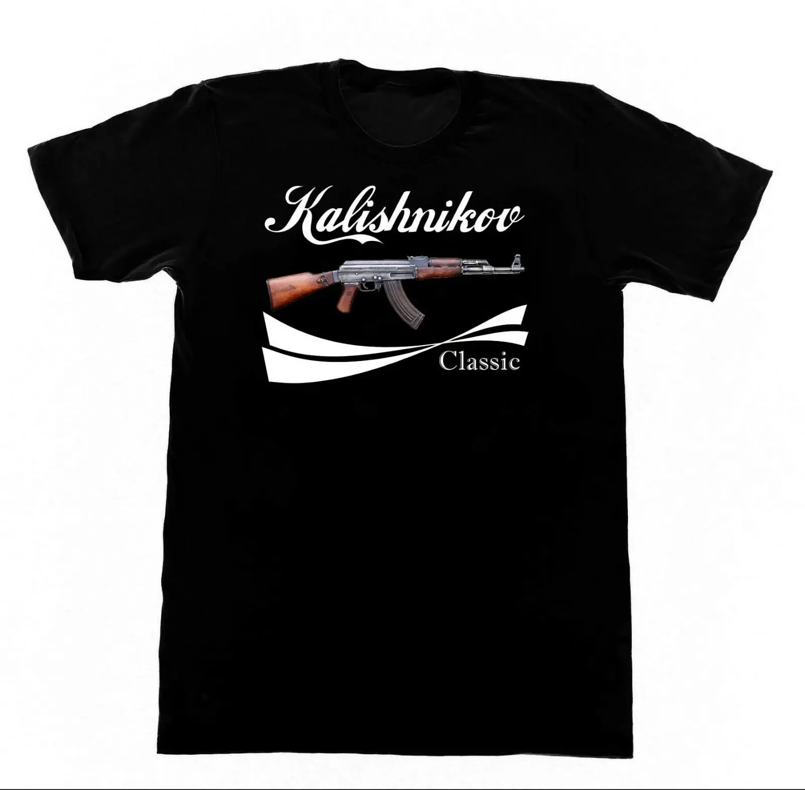 AK-47 Kalishnikov Classic Tshirt M-16 AR-15 AK47 Soviet Communist Men's 100% Cotton Casual T-shirts Loose Top Size S-3XL