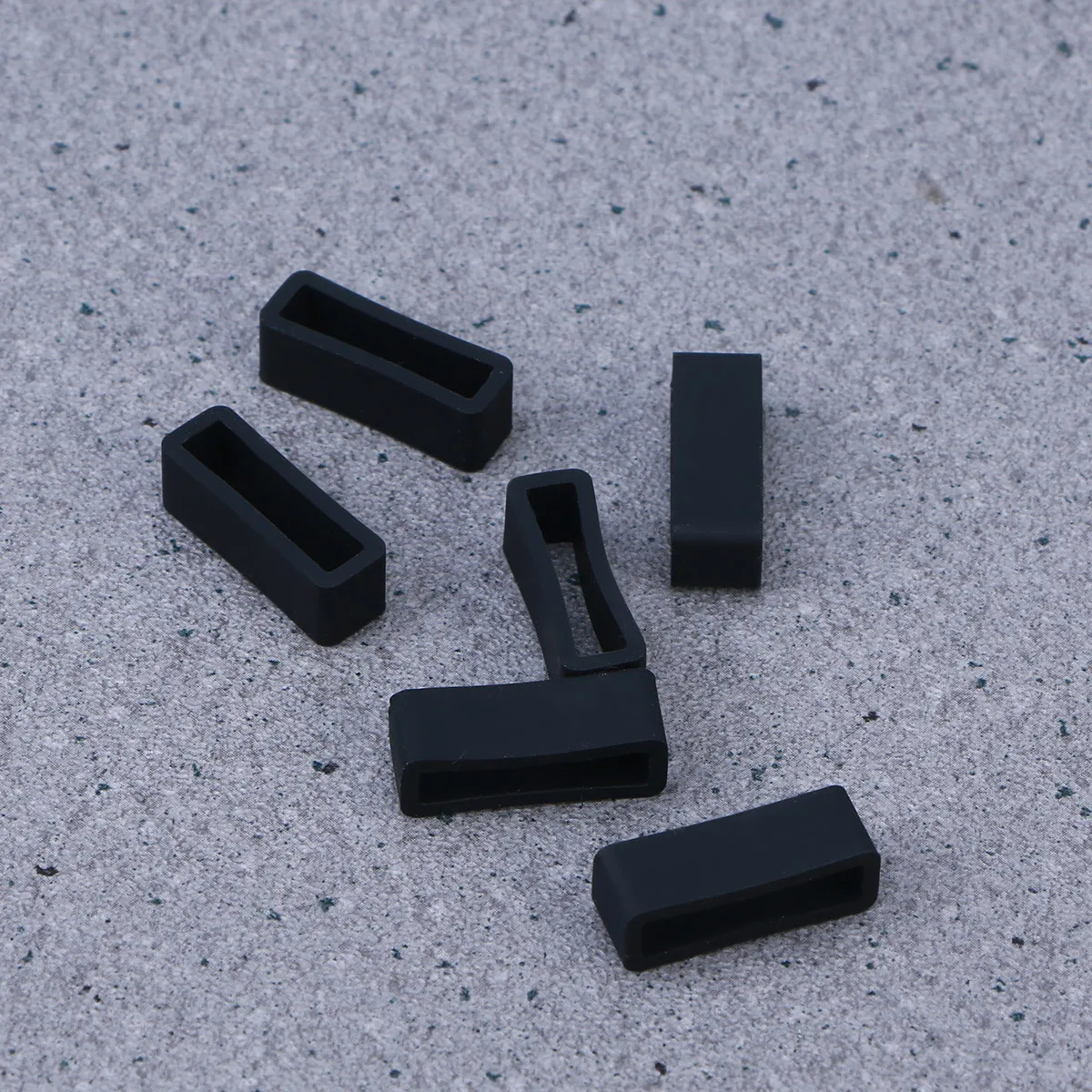 

11Pcs Replacement Silicone Watch Band Strap Loops 22mm Black Durable Wear Resistant Watch Accessories Repair Tool