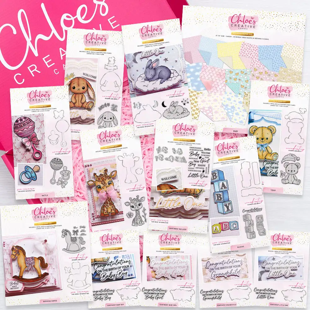 

Baby Collection Sentiment 2026 Chloes Cutting Dies And Stamps Scrapbook Diary Decoration Stencil Embossing Template DIY Greeting