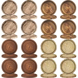 Wood Grain Paper Plates Theme Birthday Decorations Party Disposable Tableware Paper Napkins Cups Plates Tablecloths Straw