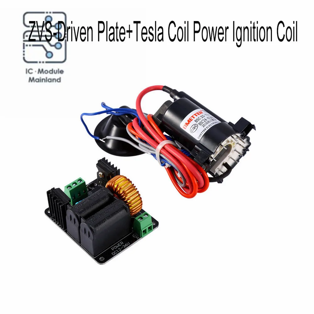 

DC 12V 24V 36V ZVS Tesla Coil Driver Board + Flyback Ignition Driver Coil for Sgtc Marx Generators Jacob's Ladder Ignition Coil