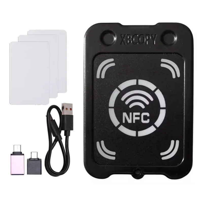

ABUO-RFID Smart Chip Card Reader Copier +3XUID Card NFC Encryption Key Reader IC 13.56Mhz RFID Token Clone Duplicator