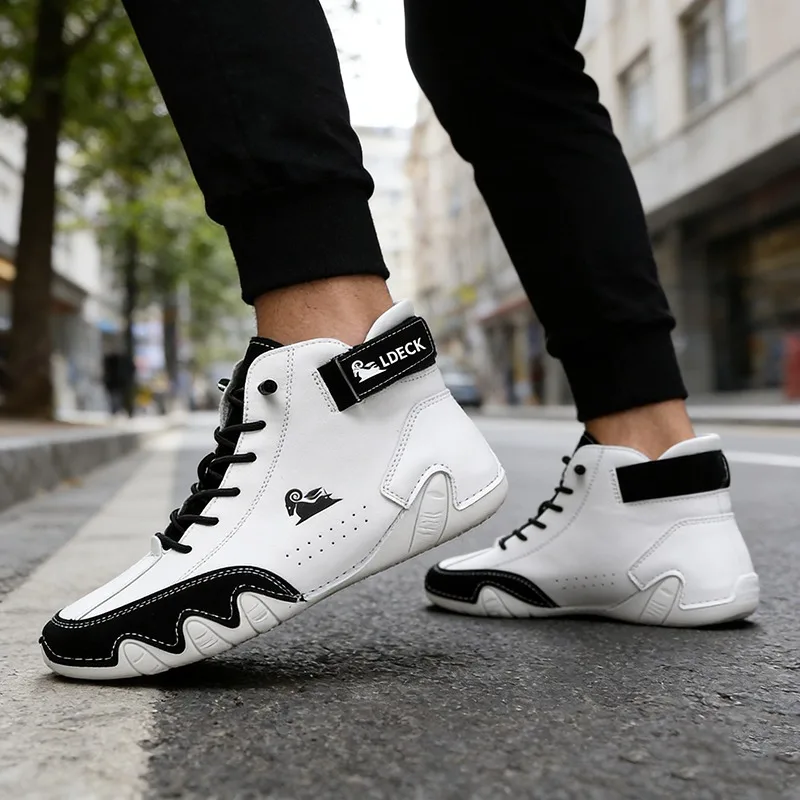 

1pair Men's Casual Short Boots Non-slip Warm Octopus Men's Shoes New Breathable Shoes Size 34-50