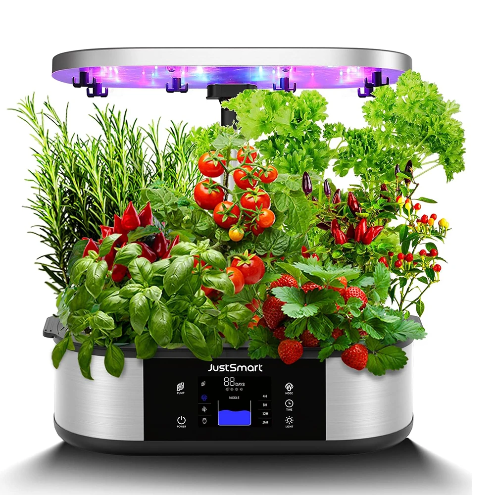 Smart Garden Hydroponic Grow Systems 5 Lighting Modes LED Plant Light 24 W Herb Garden 76 cm Adjustable Height Automatic Timer