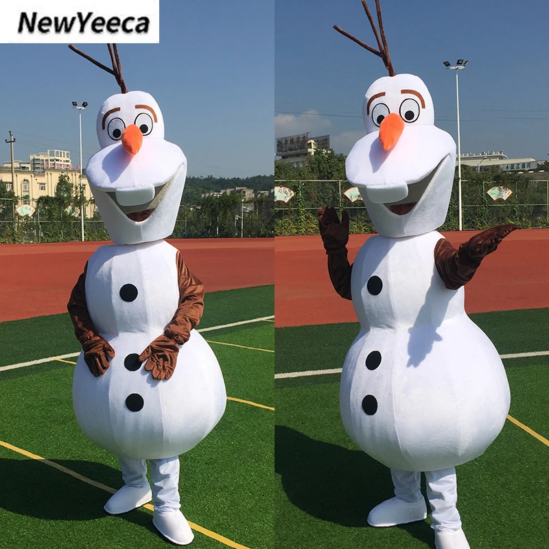 Костюм талисмана Олафа Снеговика, милая одежда для выступлений в стиле аниме для взрослых, Рождественская вечеринка, Хэллоуин, Эльза и Анна, карнавальный костюм Диснея