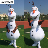 Olaf Snowman Mascot Costume Cute Anime  Adult Performance clothes Christmas Party Halloween Elsa and Anna Disney Cosplay Costume