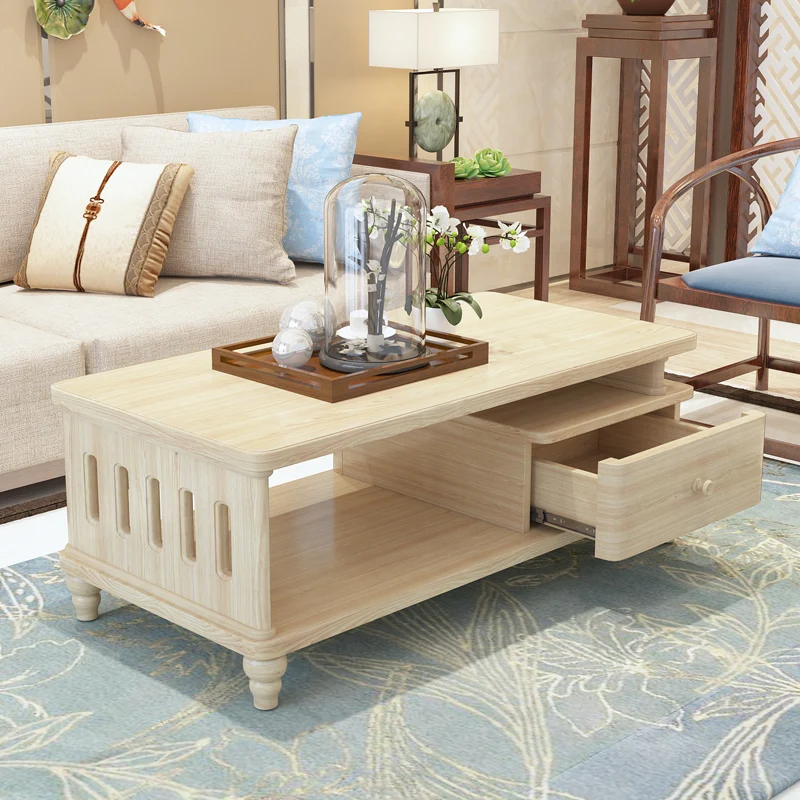 

European Vintage Coffee Table With Storage Simple Midcentury Glam Coffee Table Living Room Hidden Storage Table Basse Furniture