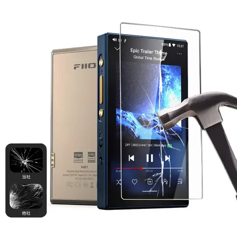 Pellicola protettiva premium antigraffio con durezza 9H per vetro temperato Fiio M21