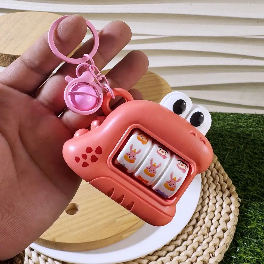 Plastic Fidget Keychain Pocket Size Cartoon Dinosaur Mini Game Keychain Bright Colorful Cute Dragon Shape Key Chain Pendant ,