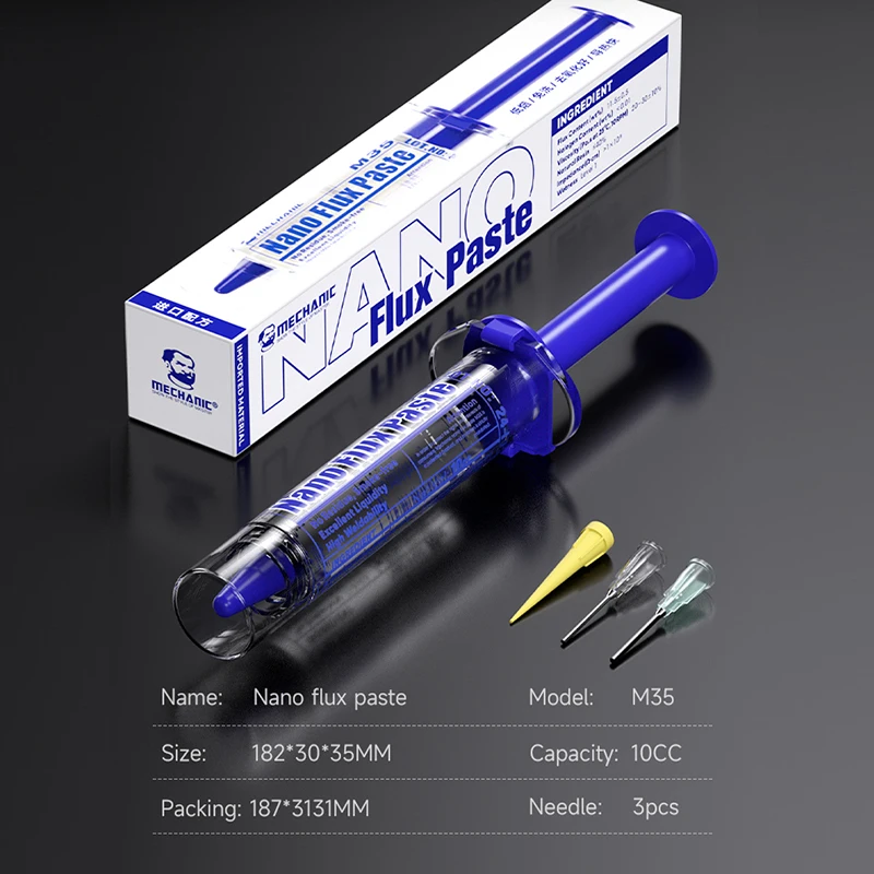 MECHANIC M35 Nano Lead-Free Soldering Flux Paste Transparent Solder Flux for iPhone Samsung Tablet PCB BGA Welding Repair Tools