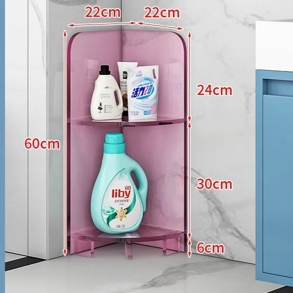Light luxury kitchen multi-layer storage rack, household storage integrated rack, triangular cabinet, bathroom waterproof and mi